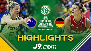 Australia books World Cup berth as Opals account for Germany  J9 Highlights  FIBA Womens OQT 2024 [upl. by Eadwine]