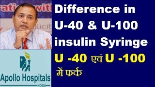 Difference Between U 40 amp U 100 Insulin amp U 40 AND U 100 insulin Syringe Precaution in Choosing [upl. by Ioab339]