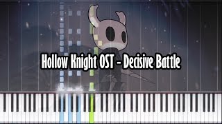 Hollow Knight OST  Decisive Battle  Piano Tutorial  Synthesia [upl. by Aneral727]