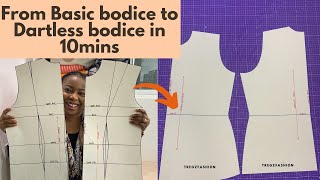 How to make a Dart less Bodice Block for Knits or Stretch Fabrics [upl. by Landy]