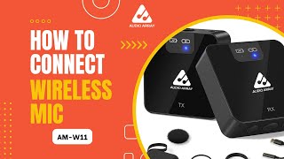 How to connect wireless lapel mic  Audio Array AMW11  Complete tutorial for phone [upl. by Sirref]