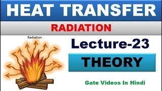 RADIATION  HEAT TRANSFER  LECTURE23  GATE LECTURES IN HINDI [upl. by Amena]