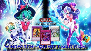 WINDWITCH  QUINTET MAGICIAN DECK DUEL LINKS RANKED DUEL REPLAY  DECKLIST YU GI OH DUEL LINKS [upl. by Shewchuk534]