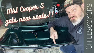 1966 Austin Mini Cooper S gets door and boot seals [upl. by Bucher]