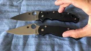 Spyderco Para Military 2 vs Manix 2 Lightweight [upl. by Enimsay191]