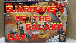 LEGO 76231 GUARDIAN OF THE GALAXY 2022 ADVENT CALENDAR DAY 1 [upl. by Ihsakat695]