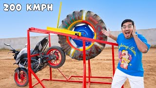 Giant Tractor Tyre Launcher 200 Kmph  Super Powerful [upl. by Libenson]