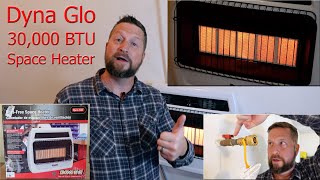 Dyna Glo 30000 BTU Vent Free Wall Heater Full Install [upl. by Eelarac856]