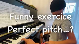 Perfect pitch Funny exercice for note recognition  Paz Louis  8 years [upl. by Mohkos]