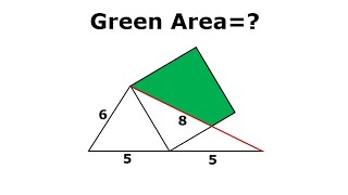 Math Olympiad  Fun Geometry Problem  Find Area of Green Region [upl. by Ephram]