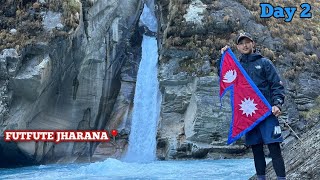 Futfute jharana on the way to North ABC📍 panchakunda lake❣️ Best trek ever✌️ [upl. by Golter]