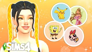 Recreating ICONIC cartoon characters in the Sims 4💛 Sims 4 CAS [upl. by Acimahs]