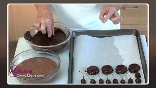 Dipping Cookies Pretzels Cherries in Chocolate [upl. by Mou]