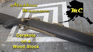 Cerakote on a Wood Stock [upl. by Retsub]