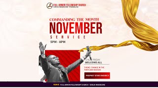 COMMANDING THE MONTH OF NOVEMBER  5PS OF DESTINY  PROPHET STEVE OMODECX  GLORY2024 [upl. by Aenneea154]