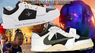 Did Travis Scott Jordan Cut the Check Sneaker COPY Creative Recreation Design travisscott [upl. by Norramic]