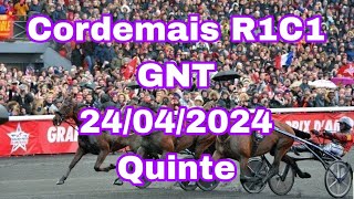 pronostic pmu quinte du jour mercredi 24 avril 2024 cordemais [upl. by Enawyd]