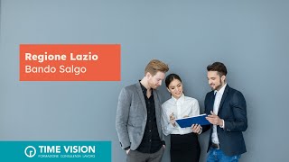 Bando SALGO Misura di Supporto allOccupazione Giovanile nel Lazio [upl. by Ena]