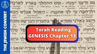 Genesis Chapter 13  Torah Reading in Hebrew amp English Translation  TORAH STUDY [upl. by Anuait54]