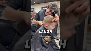 Ticklish Boy Turns Barber Shop Into Laughter Central [upl. by Belamy946]