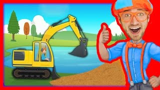 Construction Vehicles for Kids with Blippi  The Excavator Song [upl. by Grove]