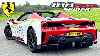 720HP FERRARI 488 PISTA SPIDER  339KMH REVIEW on AUTOBAHN [upl. by Icaj25]