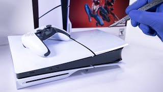 PS5 Slim Unboxing  ASMR [upl. by Ecinnej]