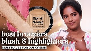 Best Bronzers Blushes amp Highlighters For DarkDusky Skin [upl. by Junette394]