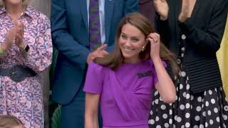 Kate Middleton greeted by standing ovation at Centre Court  Wimbledon on ESPN [upl. by Goddord]