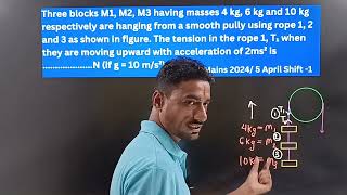 Three blocks M1 M2 M3 having masses 4 kg 6 kg and 10 kg respectively are hanging from a smooth pu [upl. by Orthman]