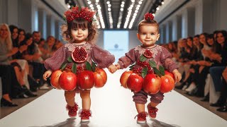 Adorable Baby Fashion Show  Vegetable Fancy Dress Competition  Cute Baby  Baby Funny Video [upl. by Mhoj]