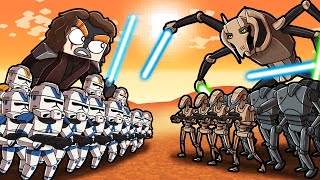 Clones vs Droids  CLONE WARS BATTLE Minecraft [upl. by Lleinnad]