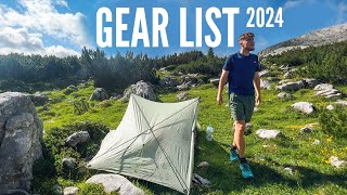 My Backpacking Gear List for 2024 [upl. by Wandy]