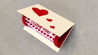 How to Make Valentine Cards  Valentine Cards Handmade Easy  Valentine Day Card [upl. by Eigna]