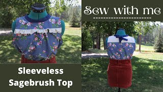 Sew with me  Sleeveless Sagebrush Top  Bias Tape Finish [upl. by Ltihcox888]