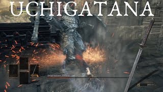 Dark Souls 3  Dragonslayer Armour Katana Parry ver No Damage [upl. by Ariew]