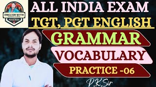 🔥 TGTPGT LT GRADE GIC LECTURER RPSCDSSSB ENGLISH  GRAMMAR amp VOCABULARY PRACTICE 06 [upl. by Refinnaj386]