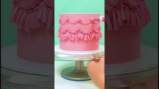 Vintage Cake Decorating Tutorial  caketutorial shorts [upl. by Kasper]