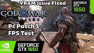 God of War Ragnarok Pc Patch 3 GTX 1650 FPS Test [upl. by Thilda787]