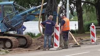 Oostflank Wijchen deel 108  bronbemaling in oever Wijchens Meer [upl. by Malinowski]