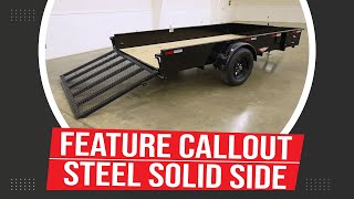 Feature Callout  Steel Solid Side Utility  HampH Trailers® [upl. by Einallem]