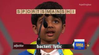 Spelling Bee  6 Year Old Makes History at National Spelling Bee [upl. by Nnaylrebmik]