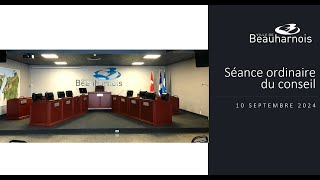 Ville de Beauharnois  Séance ordinaire du 10 septembre 2024 [upl. by Combes]