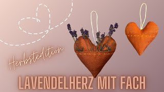 Lavendelherz mit Fach nähen [upl. by Stormi]