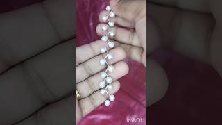 Simple pearl necklace making 🥰 ytshorts beadedjewelry trendingshorts beadsaccessory [upl. by Zicarelli]