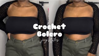 Crochet Bolero Tutorial  JayStyles [upl. by Kadner]