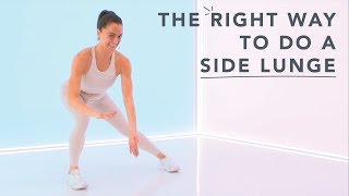 How to do a side lunge correctly with Megan Roup [upl. by Aihtela]