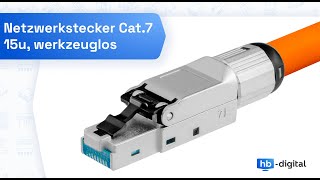 Installation Netzwerkstecker  Connector Cat7 MontageAnleitung ohne Werkzeug Übersicht 5862 [upl. by Adnuhsal]