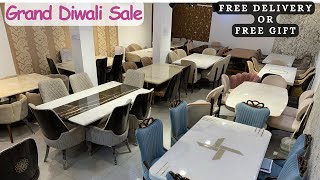 Dining Table Chairs Sofa Set Designer Beds at Discounted Price with Free Gift or Free Delivery [upl. by Ingar]