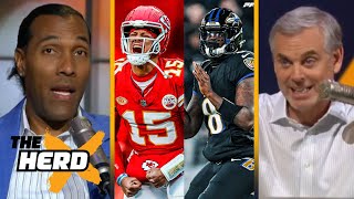 THE HERD  Can Chiefs offense keep up with Lamar Ravens  T J Houshmandzadeh amp Colin discuss [upl. by Innoj246]